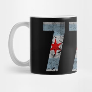 Vintage 773 Chicago Flag Mug